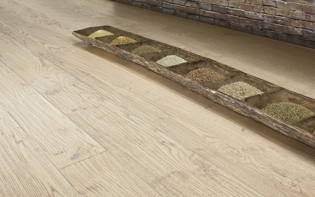Millennium & Nuovo Millennium, European Chestnut Rustic, hand planed woodwarm effect stained varnished cenere