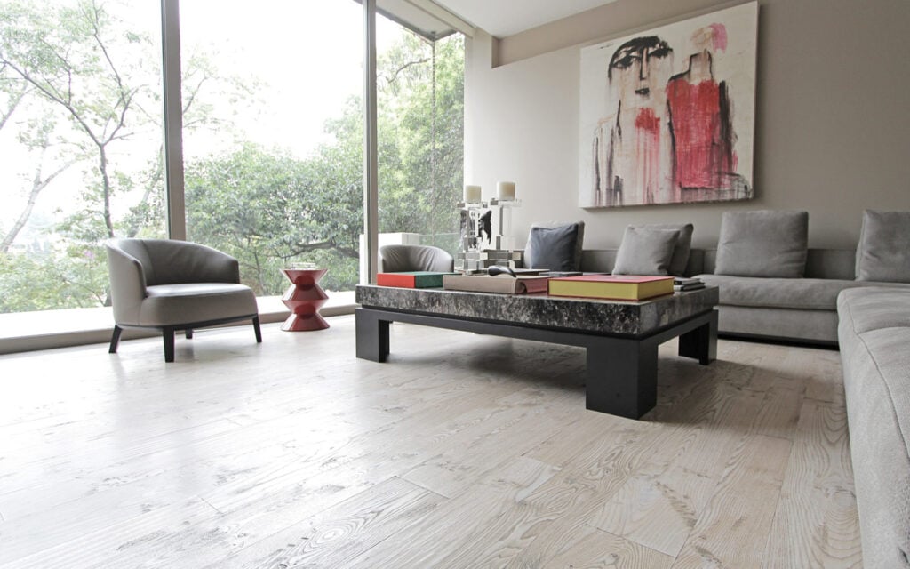 Millennium & Nuovo Millennium, European Chestnut Rustic, hand planed woodwarm effect stained varnished cenere